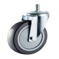 Rubber caster wheel 100mm swivel cart wheels