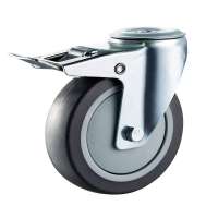 Industrial caster wheel swivel rubber wheel 4 inch trolley cart wheels