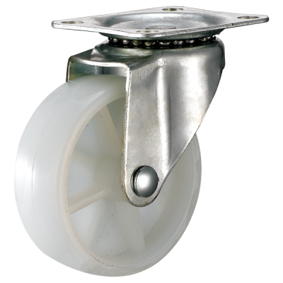 light duty fixed caster with small polypropylene wheel