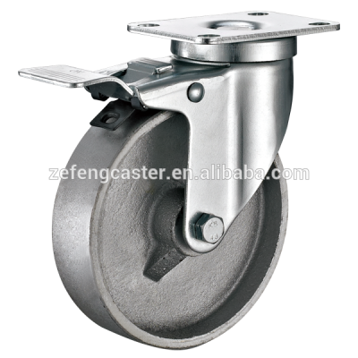 Medium Duty Casters with Cast Iron Wheel