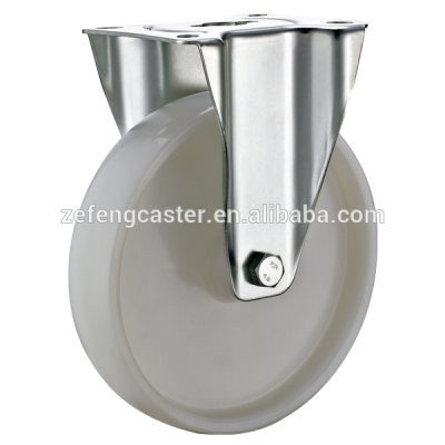 European industrial rigid top plate caster with polyolefin wheel