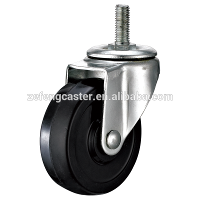 Small black rubber Caster wheels