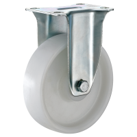 4 inch White PP Medium duty Stainless Steel Fixed Casters