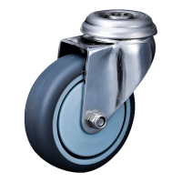 Long way 2 - 5 inch 50 mm 40 -130 kg stainless steel bracket PP core TPR casters castor wheel